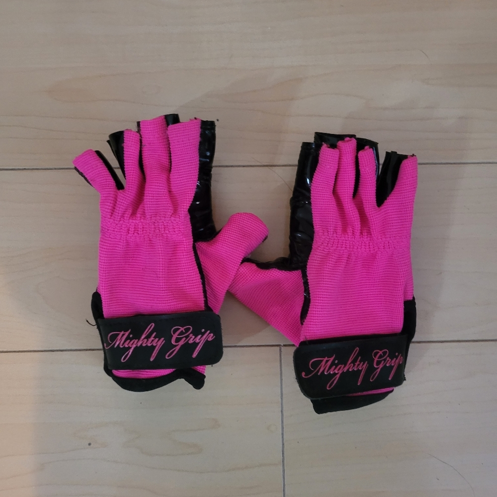 Mighty Grip Original Tack Gloves - Hot Pink - M